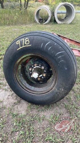 Used 11L-15SL tire on 6-bolt rim