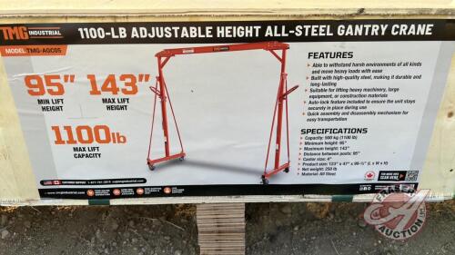 TMG-AGC05 Adjustable height steel Gantry crane-1100lbs cap