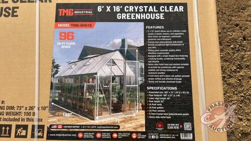 TMG-GH616 6'x16' Crystal Clear greenhouse