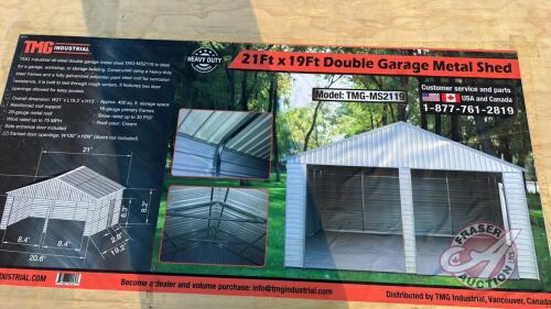 TMG-MS2119 Metal DBL Garage (doors not included)