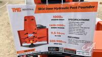 TMG-PD700S Hyd post driver skid steer mount