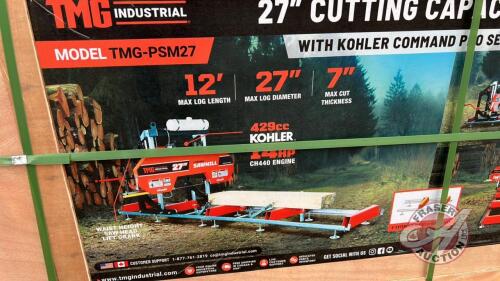 TMG-PSM27 27" portable sawmill with 14hp Kohler engine