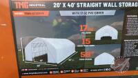 TMG-ST2041V 20'x40' straight wall shelter PVC