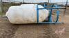 poly hopper bottom feed bin with lid on stand J42