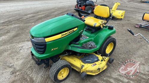 JD X320 riding mower with mower & snowblower J50 *KEYS* ***Canvas eng cover***