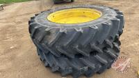 Titan 520/85R46 tire on 10-bolt JD combine rim J53