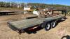 1977 22’ Homemade gooseneck tandem axle flat deck trailer VIN# HOMEMADE Owner: Robert E Steele Seller: Fraser Auction _______________________________________ J75 - 8