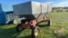 Galvanized Gravity Box on 4-Wheel Farm Wagon - 4