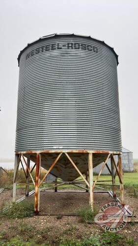 Bin #3 - Approx 1800 Bushel Westeel Rosco Bin on Hopper Cone (Must be removed by September 1st 2024)