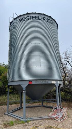 Bin #6 - Approx 2100 Bushel Westeel Rosco Bin on Westeel Hopper Cone (Must be removed by September 1st 2024)