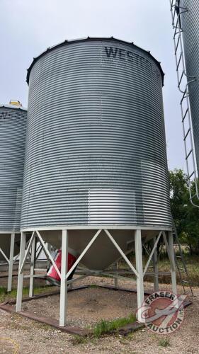 Bin #5 - Approx 2100 Bushel Westeel Rosco Bin on DE Hopper Cone (Must be removed by September 1st 2024)