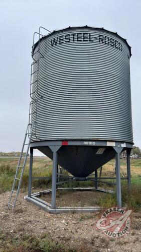 Bin #7 - Approx 1800 Bushel Westeel Rosco Bin on Westeel Retro Hopper Cone (Must be removed by September 1st 2024)