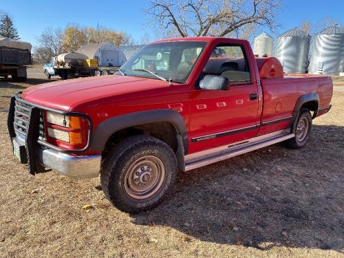 *1996 GMC SL 2500 4x4, VIN# 1GTGK24R2TE530524 Owner: Gervin Stock Farms Seller: Fraser Auction___________ ***TOD, SAFETIED, KEYS***