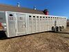 *2012 32' Merritt triple axel aluminum stock trailer, VIN# 1MT5N3232CH021221, Owner: Gervin Stock Farms Seller: Fraser Auction ____________ ***TOD,SAFETY*** - 7