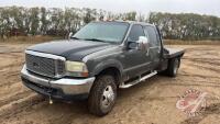 2003 Ford F350 dually with 8' flat deck 395,771 showing, VIN #1FTWW33F23EA26214 Owner: Cameron E Hodgins Seller: Fraser Auction ______________________________________________________ J62
