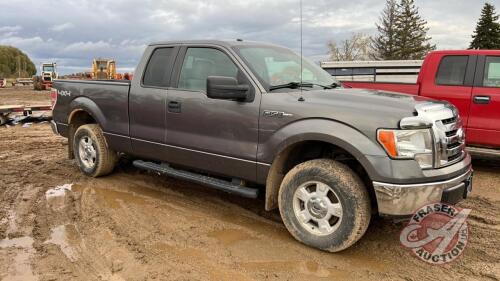 2012 Ford F150 XLT Ext cab 4x4 SAFETIED, 362,334 showing, VIN# 1FTEX1EM1CFC42543 Owner: Gregory J Harvey Seller: Fraser Auction _____________________*KEY* TOD J124