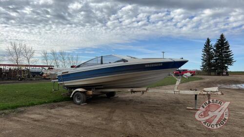 1988 Bayliner 175 Capris boat with Home Made trailer VIN# HOMEMADE Owner: Glenda D Hunter**KEYS** Seller: Fraser Auction __________________________ PST #357140-8J127 J127