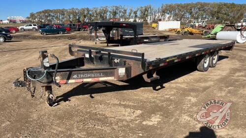 2018 Iron Bull 22' tandem axle flat deck trailer VIN# 50HFD2225J1020697 Owner: Cory J Janssens Seller: Fraser Auction __________________________________J147