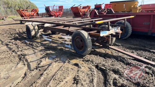 approx 27' pipe deck bale trailer J112 NO TOD Farm use