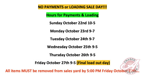 OFFICE HOURS FOR PAYMENTS & PICK-UP