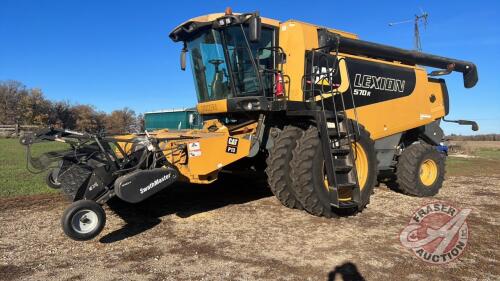 CAT Lexion 570R SP Combine, 2,532 Eng Hrs Showing, 1,624 Sep Hrs Showing, 1,606 Chopping Hrs Showing, S/N COL00570C57500060