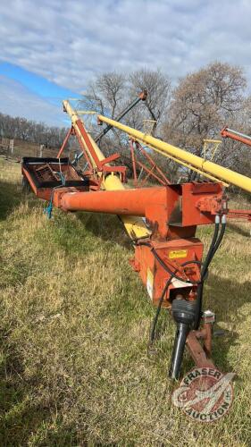 Westfield 10x51 PTO Swing Hopper Auger, S/N 10589