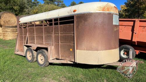 1986 16ft Triton T/A Bumper Hitch Stock Trailer VIN# 86003 Owner: Ian C McDonald Seller: Fraser Auction Service Ltd. _________________