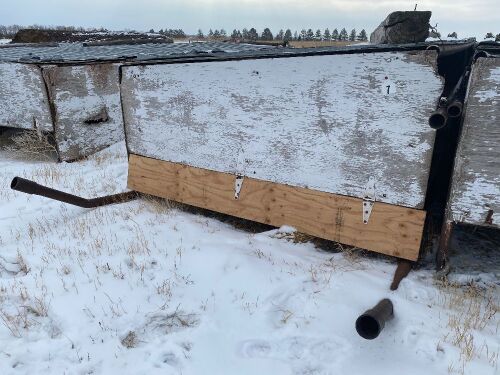 8x24 Calf Hut, drill stem frame w/ tin roof, wood sides