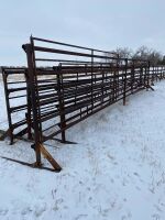 32' Free Standing Panel w/ homemade 12’ swing gates