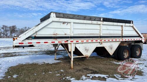 1983 28ft Lode-Master T/A Belly Dump Gravel Trailer, VIN: 2L9DT2824DW006045, Owner: Edith Desrochers, Seller: Fraser Auction_______________