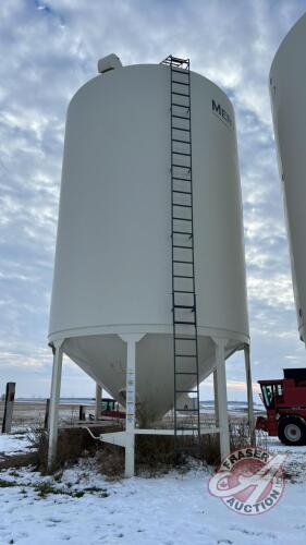 Bin #7 - Approx 4000 Bushel Meridian GrainMax Hopper Bottom Bin (wind dents) (Must be removed by September 1st, 2024)