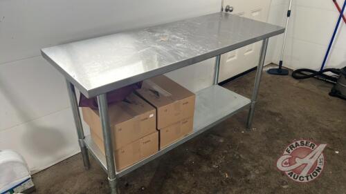 NEW 5’x2' S/S table (Still in box unassembled. Pictures for reference only)