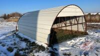 16’ x 12’ metal calf shelter on skids (80” high in center)