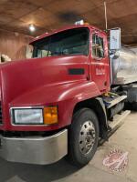 2000 Mack CH 613 tandem axle truck with approx 2800-gal S/S tank SAFETIED, 214,700 Original Kms, VIN# 1M1AA13Y4YW131725, OWNER: Moir Farms Ltd SELLER: Fraser Auction Service ____________________________________