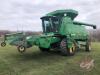 K42, JD 9600 Combine, 4331 sep hours showing, 5872 engine hours showing, S/N 662659, ***Keys in Office Trailer***