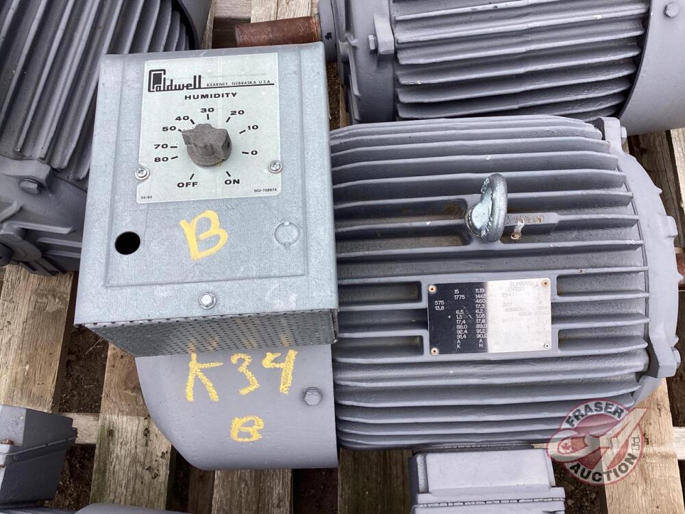 K34 10hp 3ph electric motor & humidity control (Unit B)