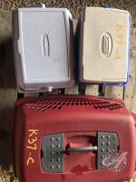 K37, (2) Coolers & a Pet Carrier