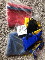 K38, (3) New adult Life Jackets, & (2) 48" x 84" air mattresses