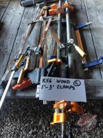 K56, Wood clamps ranging from 1ft - 3ft. (C)