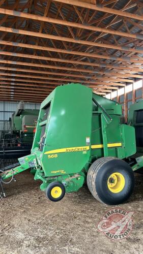 JD 568 Mega Wide Plus round baler, SN: 348149