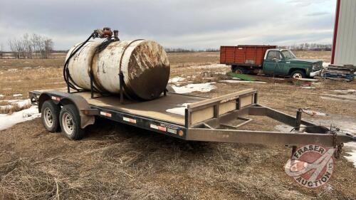 16’ Wilkinson flat deck trailer with 500-gal fuel tank VIN:0, OWNER: SELLER: Kevin W Routledge, FRASER AUCTION______________