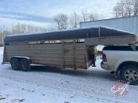 1992 21’ Real Industries 5th wheel tandem axle stock trailer, VIN: 2R9G7LC24N1020025, OWNER: Quinn D Chomenchuk, SELLER: Fraser Auction ____________