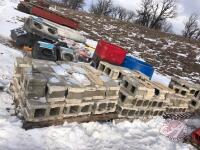 K88, (4) pallets of used cinder blocks (sell as 1 lot)