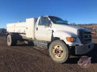 K57, 2004 Ford F750 Super Duty Truck, 78,864 showing, VIN: 3FRPF75D14V682310, Owner: Edward J Dyck, Seller: Fraser Auction_________________, ***Keys & TOD in Office Trailer***