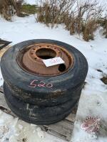 255/22.5 tire and rim used