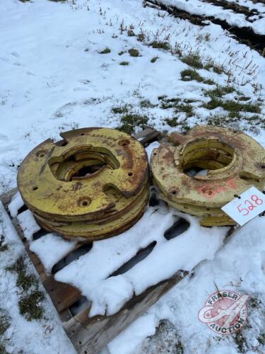 5 John Deere wheel weights