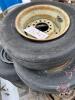 Various sizes of implement rims and tire all used - 2