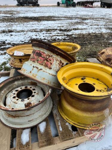 Lot of Various used implement rims