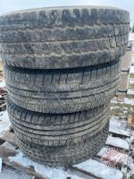 Lot of 4 used truck tires 16”