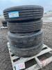 Lot of 2 NEW 255/70/22.5 tires and 2 used 255/70/22.5 tires on UniMoumt rims - 3